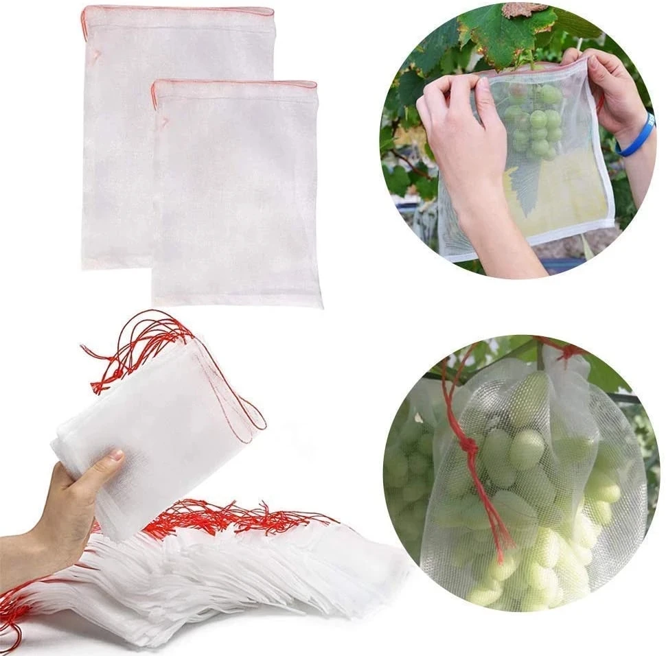 

30pcs Nylon Mesh Bag Bird-proof Bagging Dragon Fruit Bag Insect-proof Bag Soaking And Germination Net Bag Garden Protection Tool