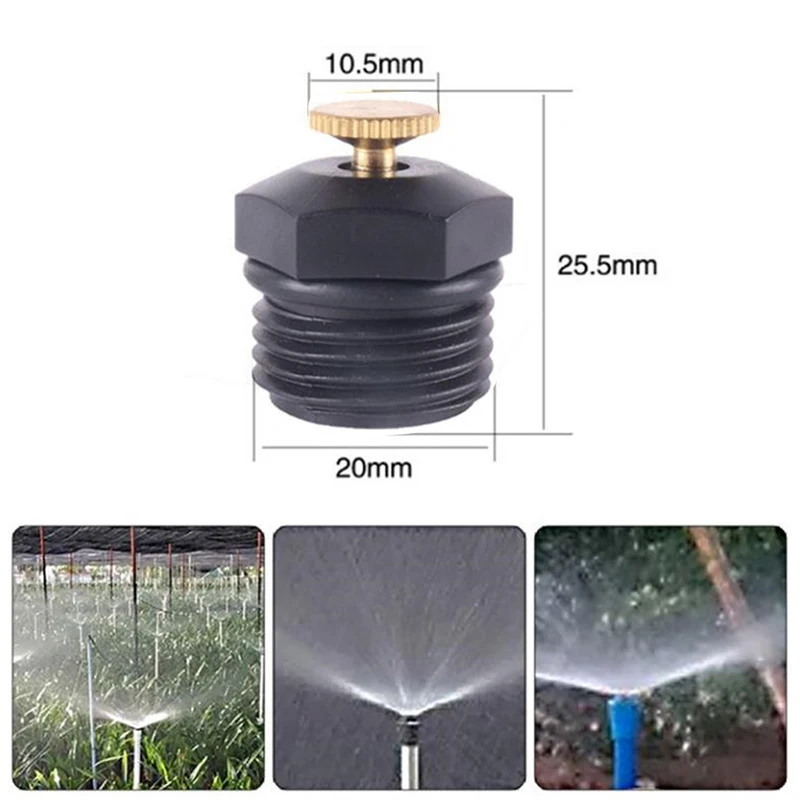 

10pcs/Set DN15 1/2 Inch Thread Garden Sprinklers Plastic Lawn Watering Sprinkler Head Irrigation Agriculture Sprayers Nozzles