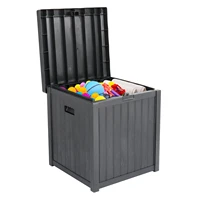 51gal 195l outdoor garden plastic storage deck box chest tools cushions toys lockable seat waterproof 22x22x24 4 inchus stock