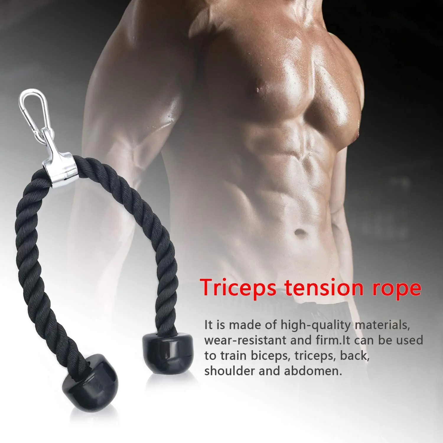 

Lurico heavy triceps rope, 27 inch (about 68.6 cm) pull-down rope, luxury triceps rope