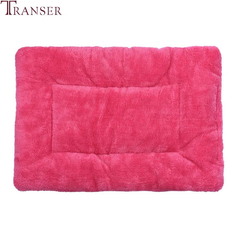 Мягкий плюшевый квадратный коврик для щенков Transer кровать кошек и собак осенне