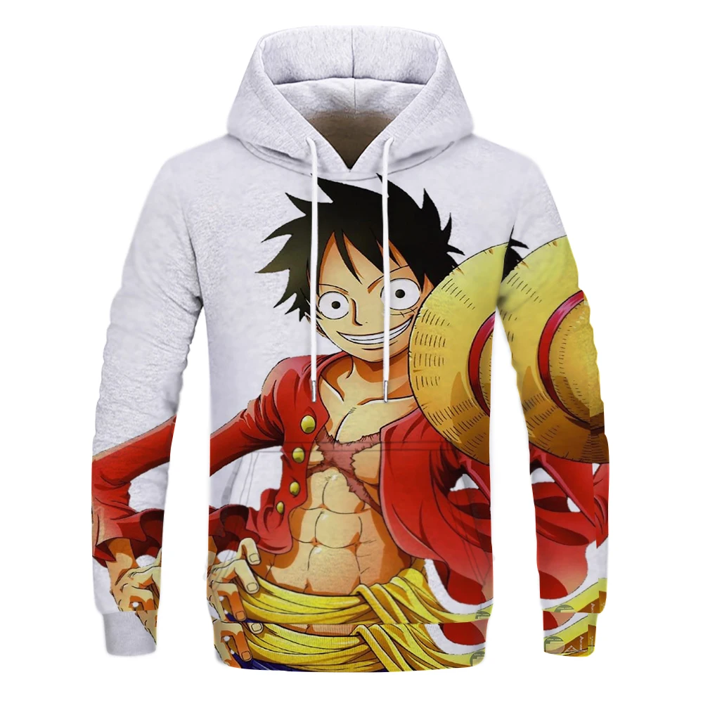 

Japanese animation, straw hat boy hoodie long sleeve hooded sweatshirt 3D printing hot sale pullover best streetwear