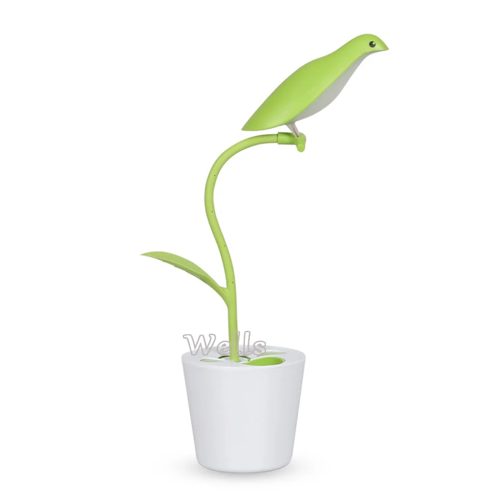 Светодиодная настольная лампа с регулируемой яркостью и ручкой для