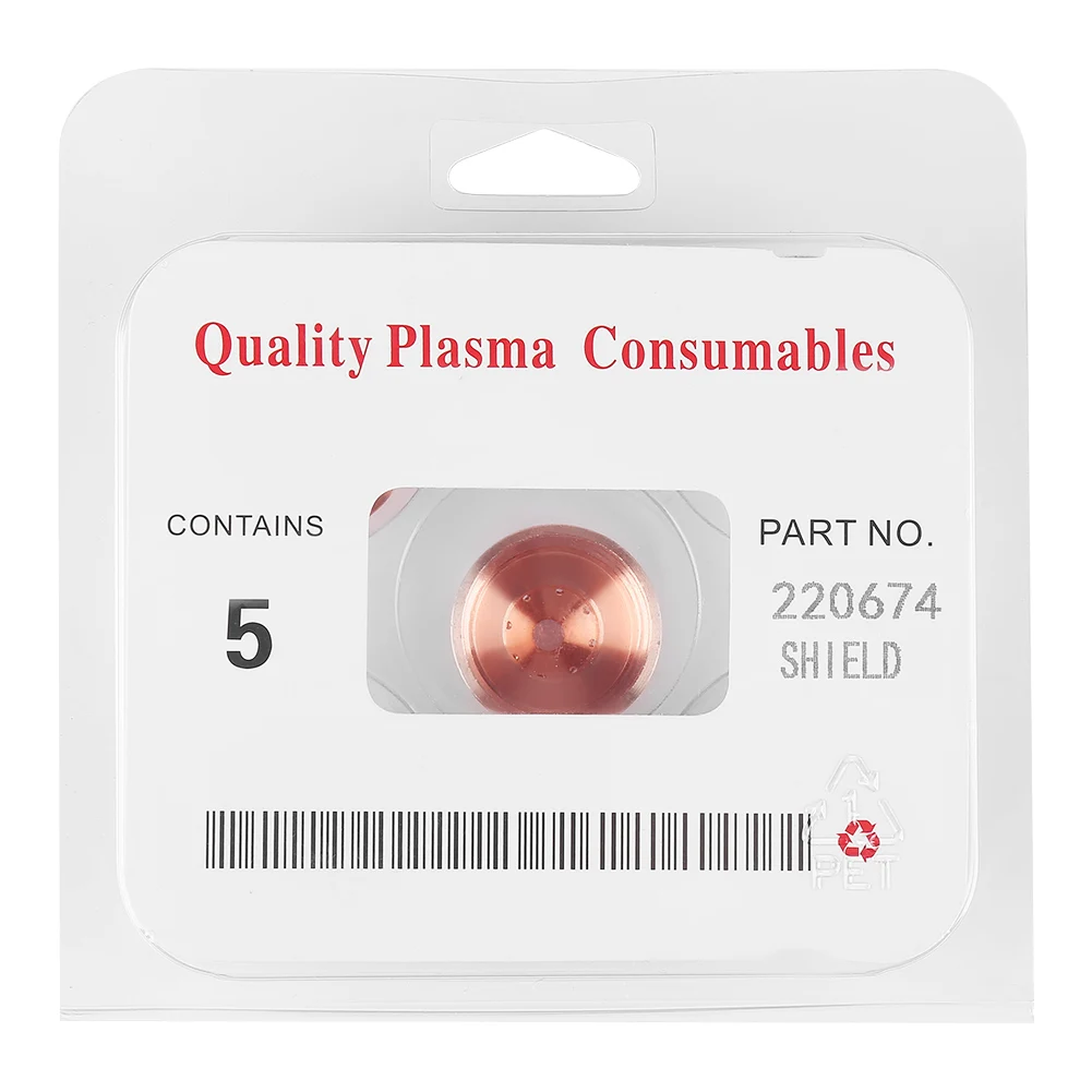 5pcs Plasma Shield Cup Cap for MAX45 Cutting Torch Consumables 220674
