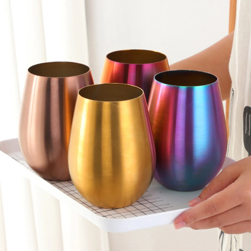 Promotion! 500Ml Beer Wine Cup Tumbler Cocktail Juice Milk Metal Drinking Mug | Дом и сад