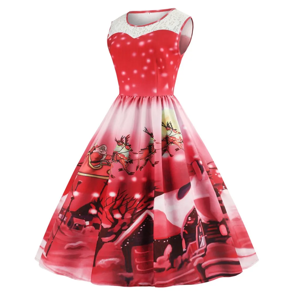 Осенне зимний Рождественский костюм платье с поясом женское рождественское