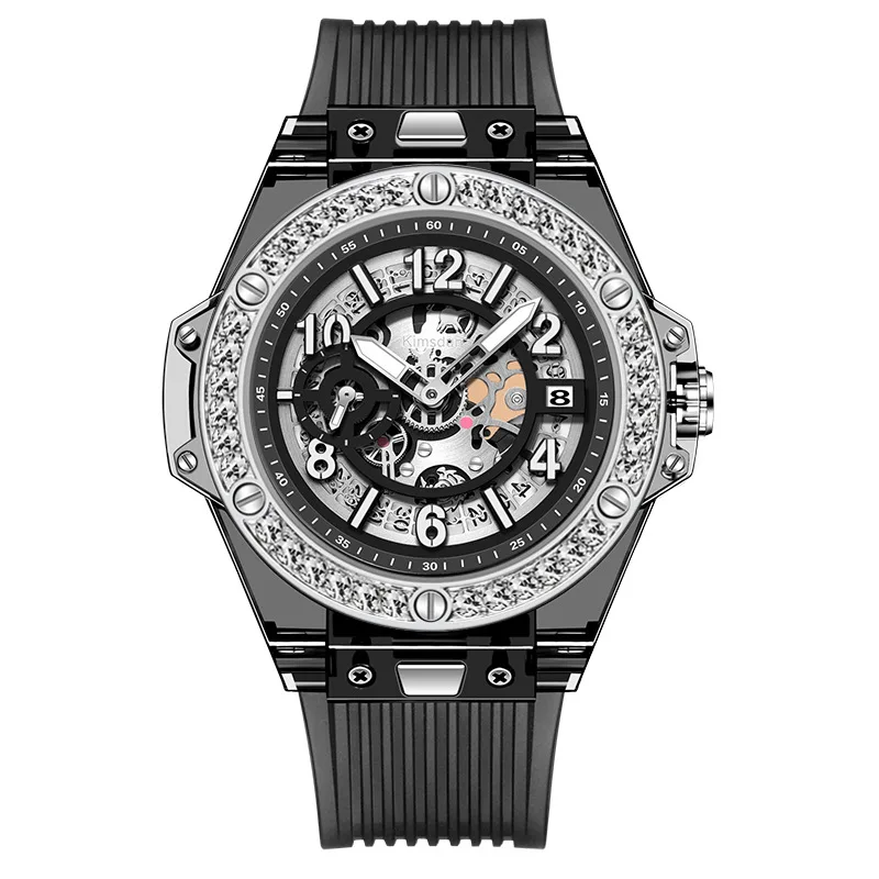 

Fashion Watch Men's Waterproof Silicone Calendar Quartz Watch Men And Women Watches Personality Transparent Casual Couple Watch