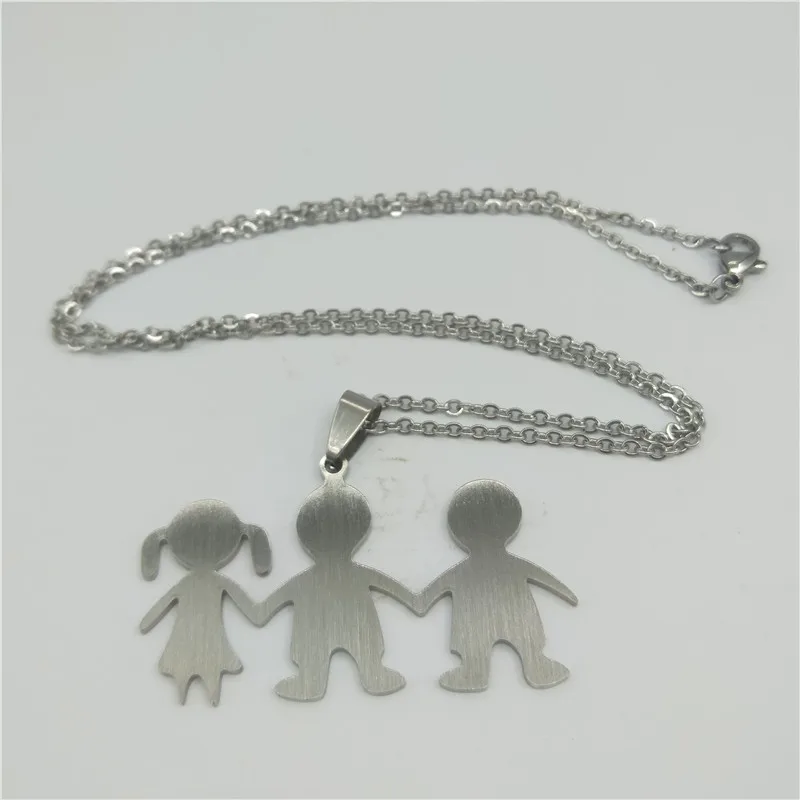 Лидер продаж простое семейное ожерелье с кулоном нержавеющая сталь отец мать