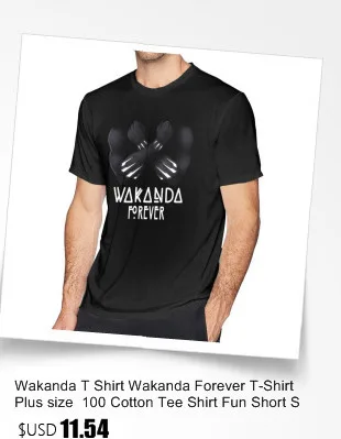 Футболка Wakanda, футболка с графикой Wakanda Forever, футболка большого размера из 100 хлопка, Милая футболка с коротким рукавом для мужчин, графическая футболка