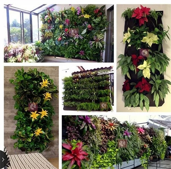 

Vertical Garden Planter Wall-mounted Planting Flower Grow Bag 7 Pocket Vegetable Living Garden Bag Home Supplies
