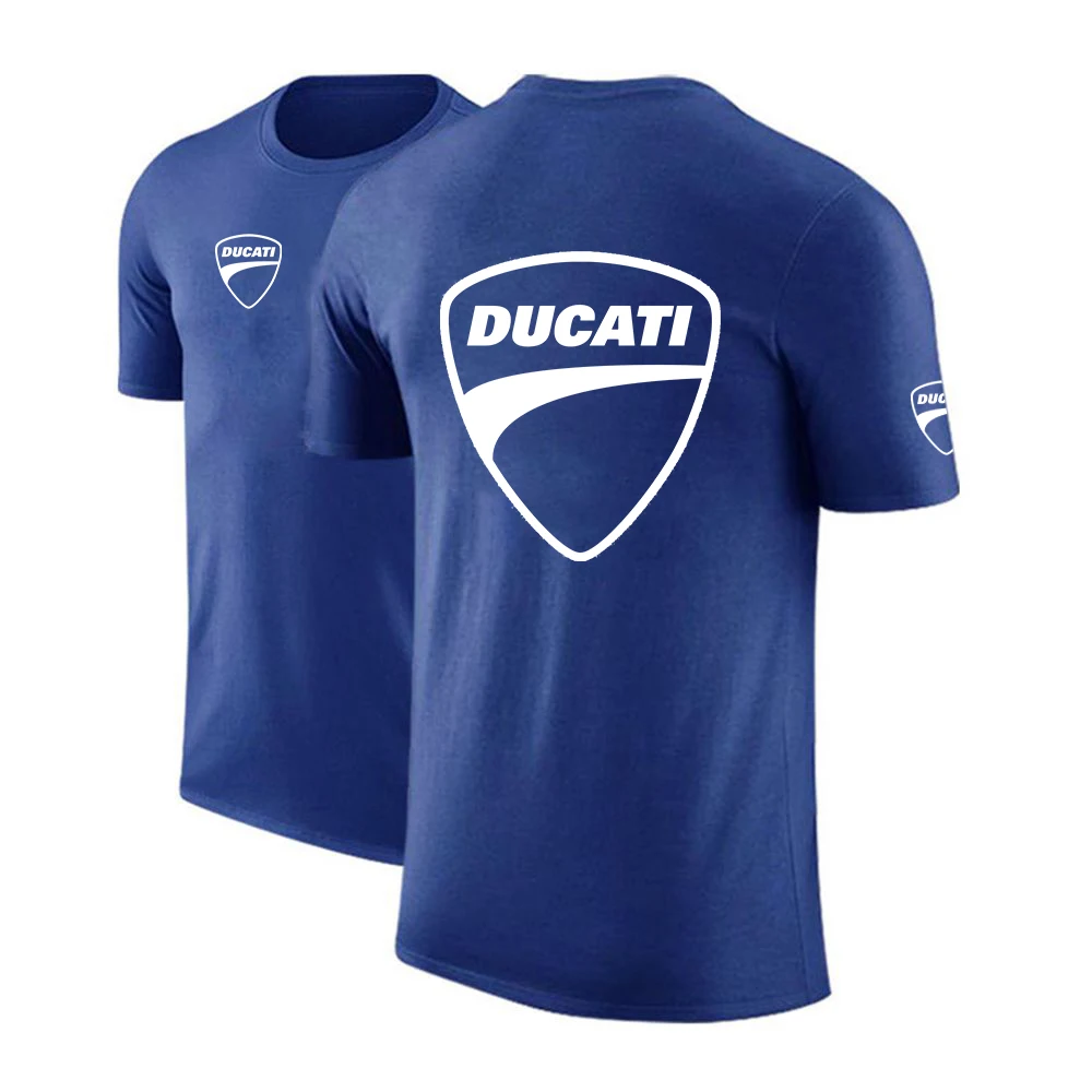 

Summer Ducati Logo 2021 Men Customize T shirt Comfortable Solid Color Unisex Cotton Hip Hop Fashion Tops High street CasualTees