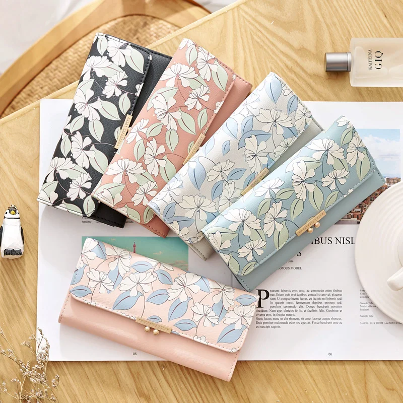 

Женский кошелек, Длинный кошелек, кожаная сумка на молнии с пряжкой, вместительная Повседневная сумка для покупок, Сумочка для телефона для ...