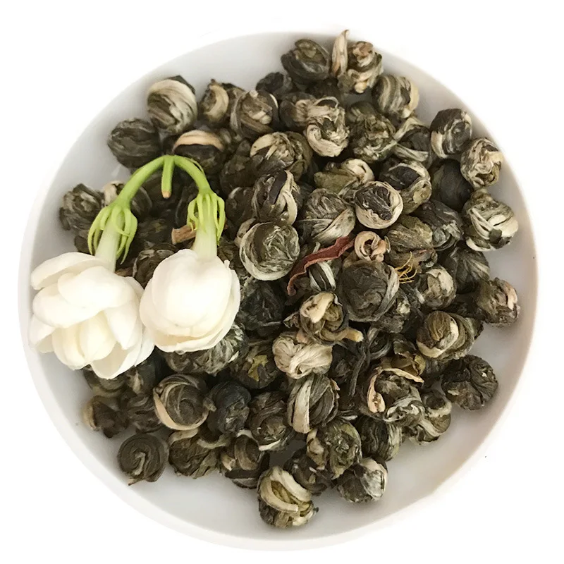 Paquete de regalo de perlas de t&eacute; de jazm&iacute;n, 2020 naturales, frescas, perlas de drag&oacute;n, t&eacute; verde-3