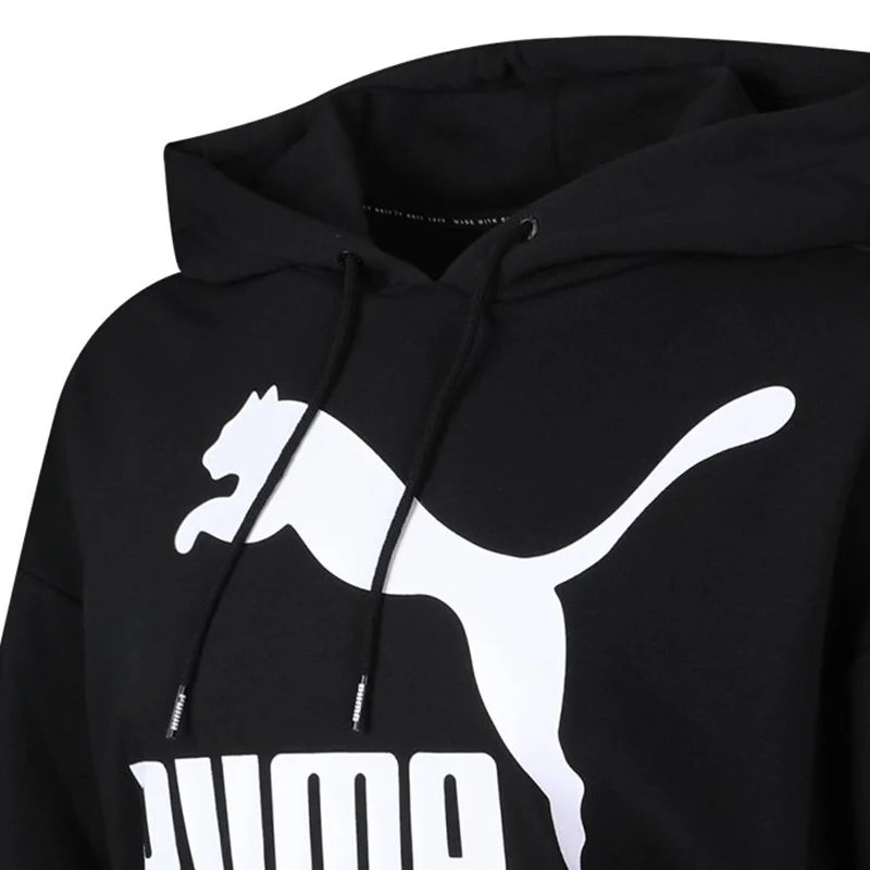 Original New Arrival PUMA Classics Logo Hoody Regular fit Women's Pullover Hoodies Sportswear | Спорт и развлечения