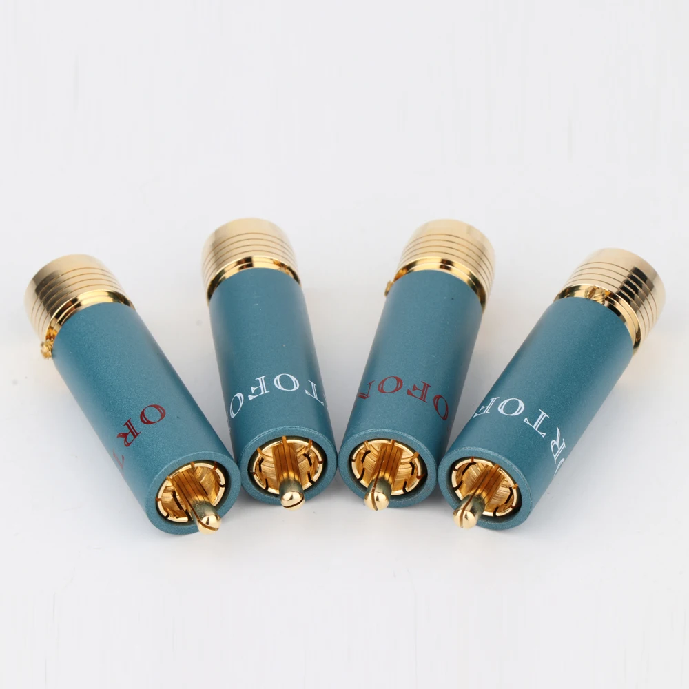 4 шт. Позолоченные Hi Fi RCA штекеры end ортофон 8NX разъемы|Коннекторы и разъёмы| |