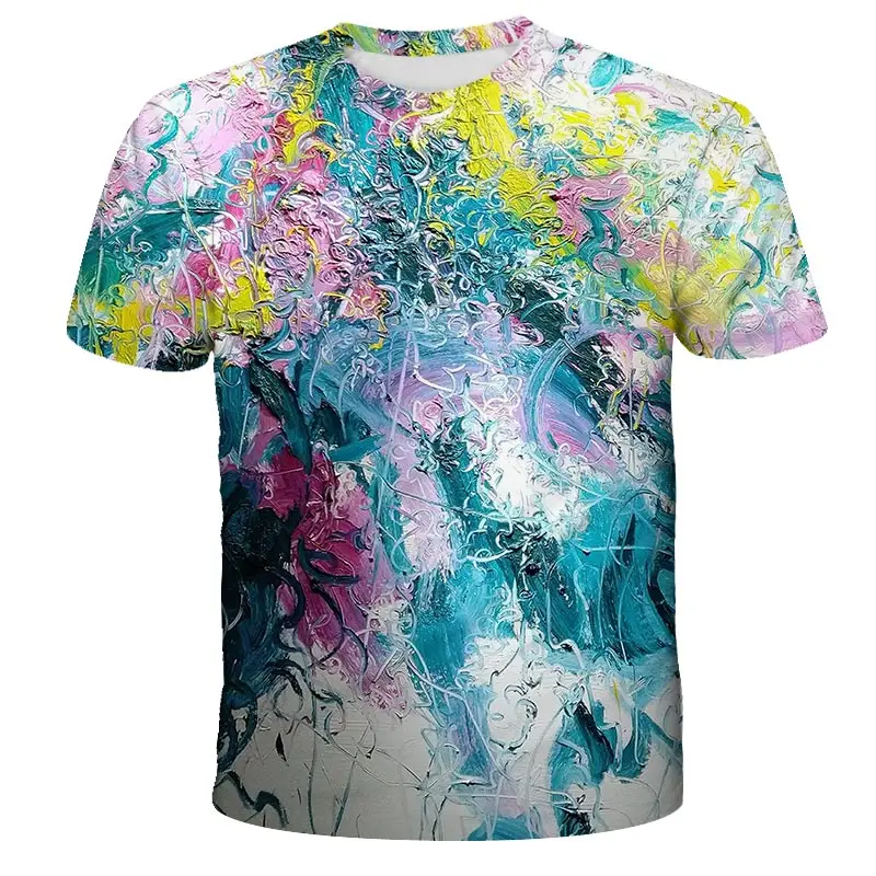 

2021 new summer 3d art graffiti women's boys t-shirt boys girls fashion streetwear tops plus size XXS-6XL
