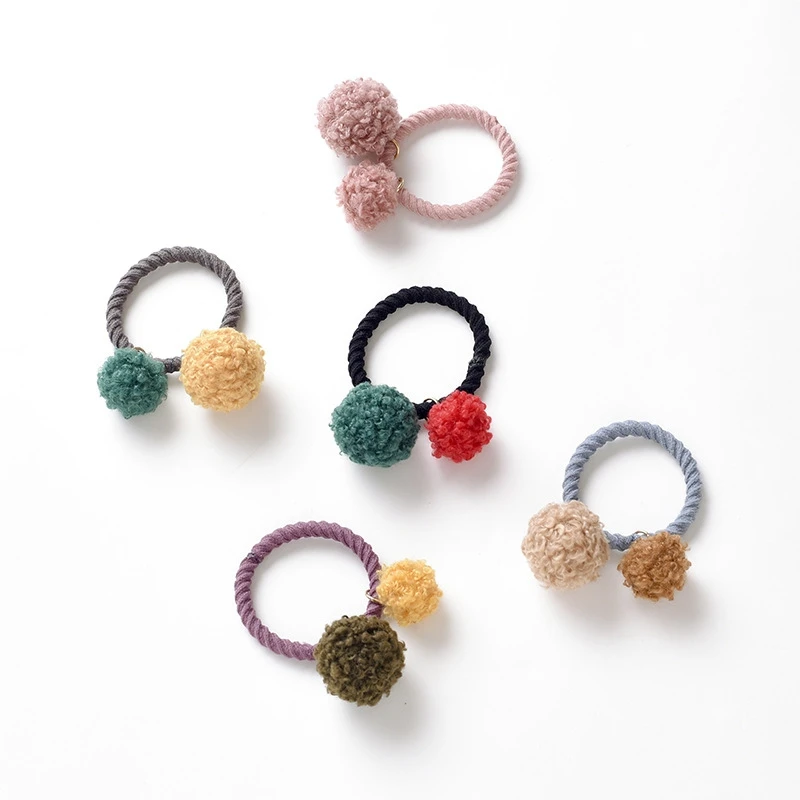 Новый милый шарик для волос канатная Резиновая лента эластичная Детская повязка