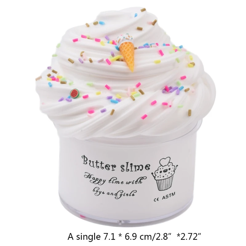 

6Pcs Butter Slime with Candy Slime Watermelon Slime and Pineapple Slime Super Soft Birthday Gifts
