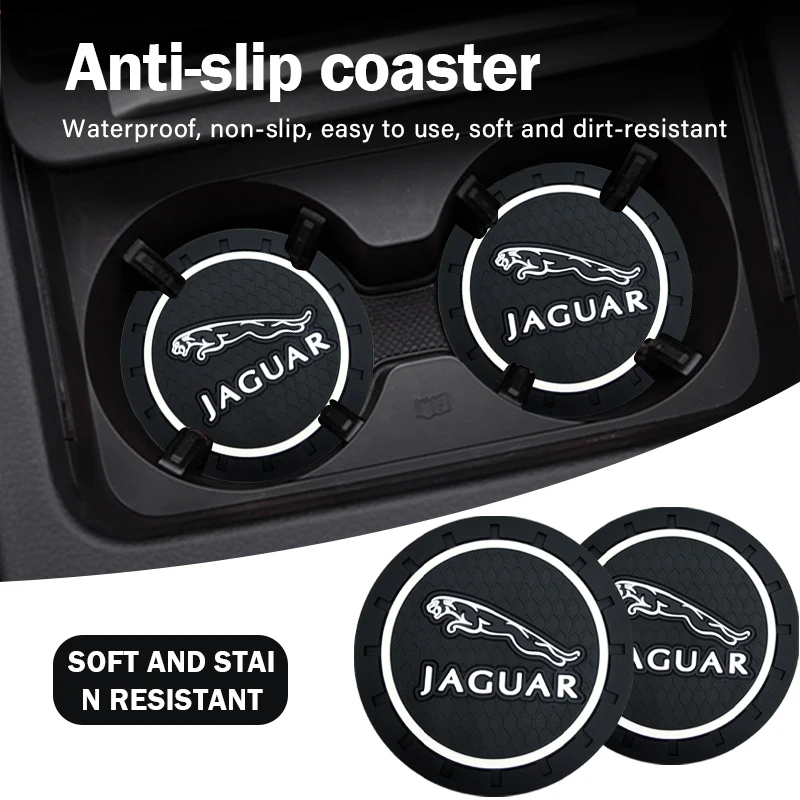 

Car Cup Holder Anti-slip Coaster Interior Decoration Coaster for Jaguar X-TYPE F-TYPE S-TYPE XE XF XJ XK XJR XFR XJS XJL Goods