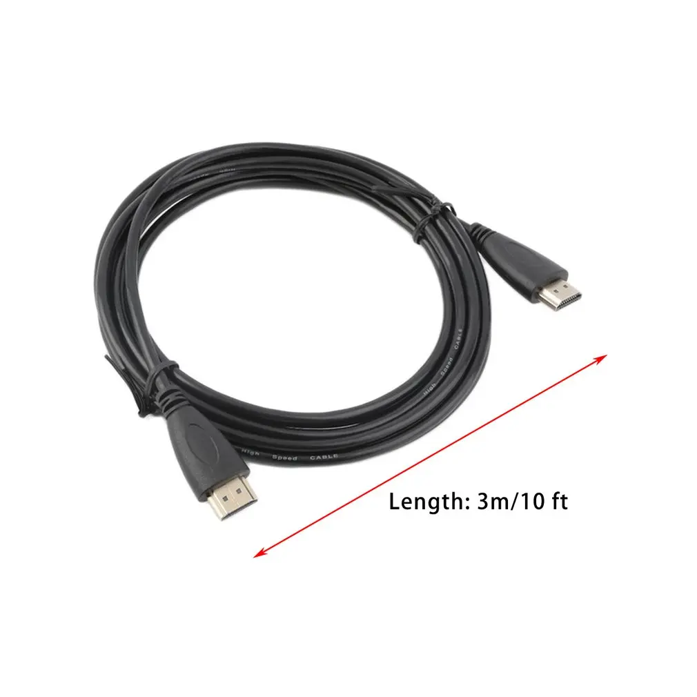 

Long 3m 10FT 1.4V Thin HDMI-compatible Male to Male Cable M/M for 3DTV DVD HDTV Stereo Coaxial Cables Combination