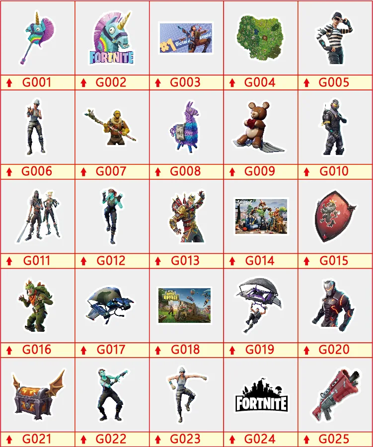 104 шт./компл. не повторяющийся стикер Fortnite набор игрушек игра Дорожный