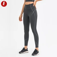 lulubanana printing yoga pants gym fitness legging women high waist squat proof sport workout tights with hidden pocket