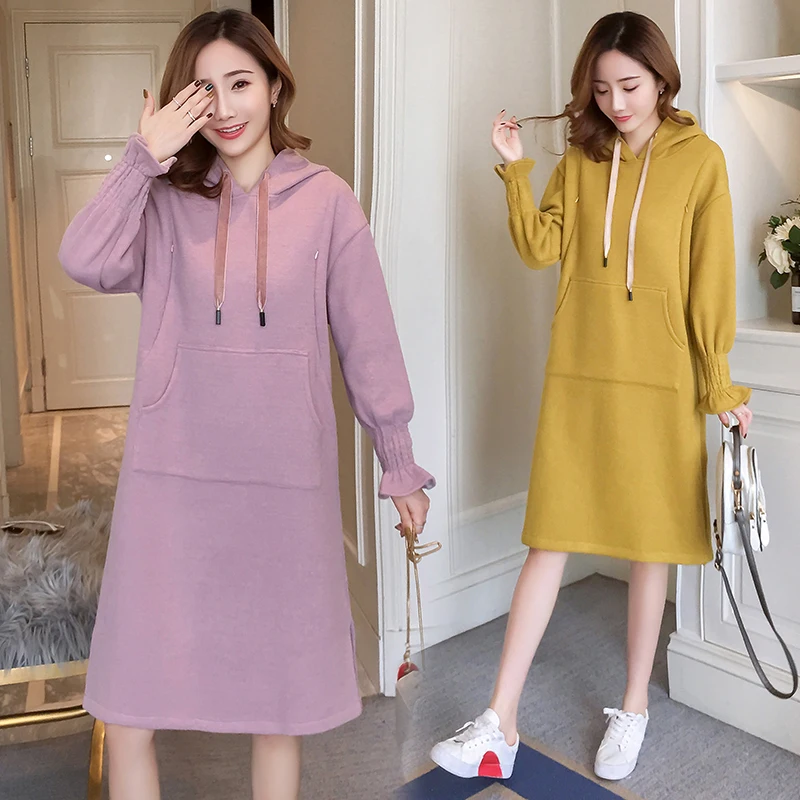 Одежда для беременных платье кормления свободное стильное женщин халат кормящих