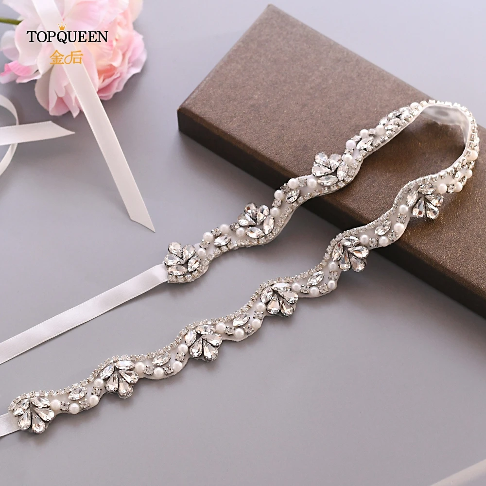 TOPQUEEN S421 пояс в комплекте для свадьбы Свадебная обувь невесты с украшением из