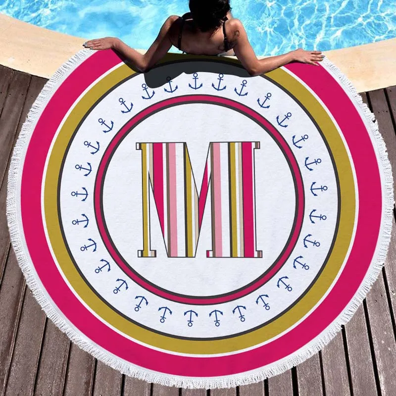 Быстросохнущее круглое пляжное полотенце из микрофибры коврик для йоги