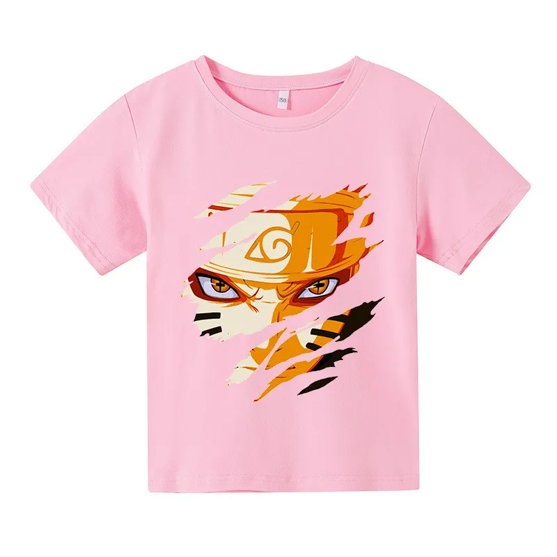 

3D printing T-shirt boys and girls middle and small children round neck two-dimensional face beard top clothes summer