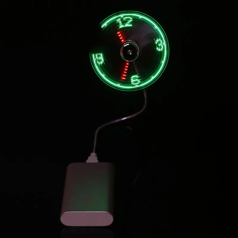 Flexible Gooseneck USB LED Clock Fan with Real Time Display For Notebook PC | Компьютеры и офис