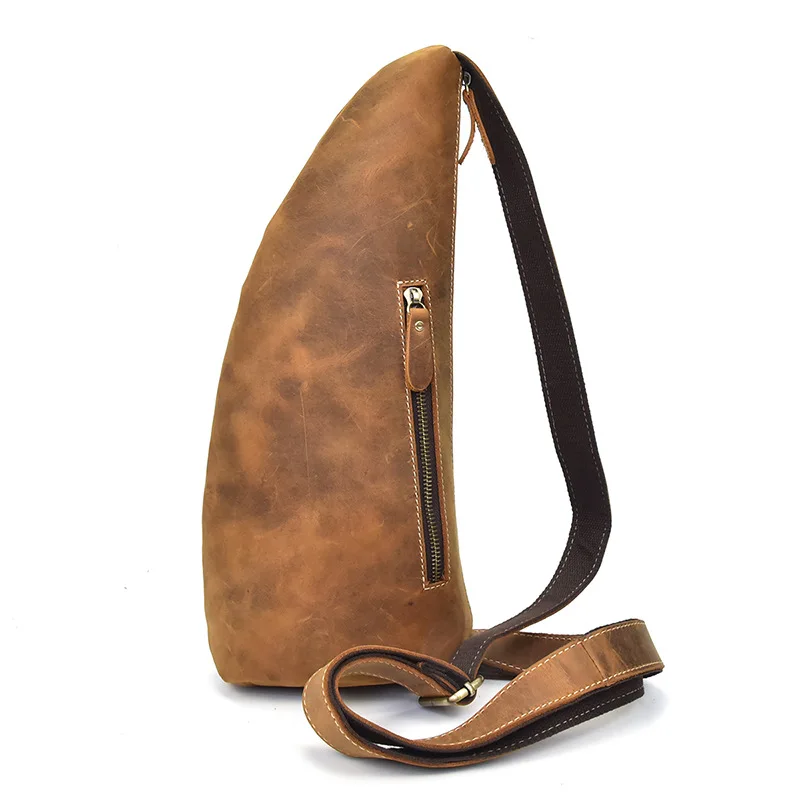 Luxury Designer Men Bag Genuine Leather Man Purse Chest Pack with Phone Pouch |