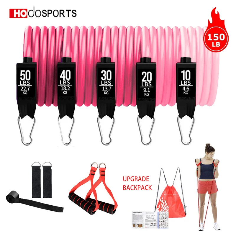 

Лента спортивная для пилатеса, эластичная резиновая лента для йоги, пилатеса, домашнее оборудование, 150 фунтов