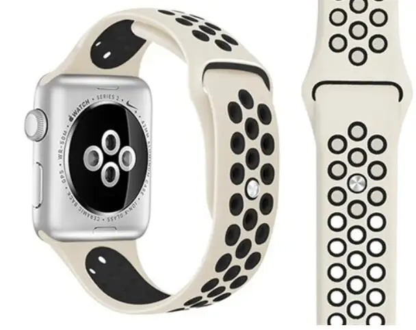 Спортивный силиконовый ремешок для apple watch, серия 5, 4, 38 мм, 40 мм, 42 мм, 44 мм, для iwatch 3, 2, 1, браслет, браслет - Цвет ремешка: antique black