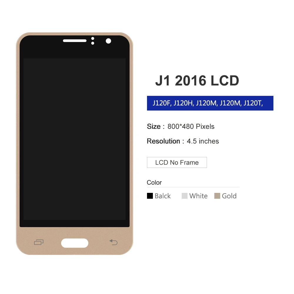 Оригинальный ЖК дисплей J120 для Samsung Galaxy J1 2016 J120F J120DS J120G J120M с сенсорным экраном и