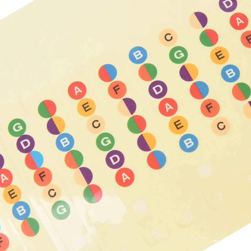 9*1 см гриф Примечания карта этикетки Стикеры лад наклейки для 6 гитара|Детали и