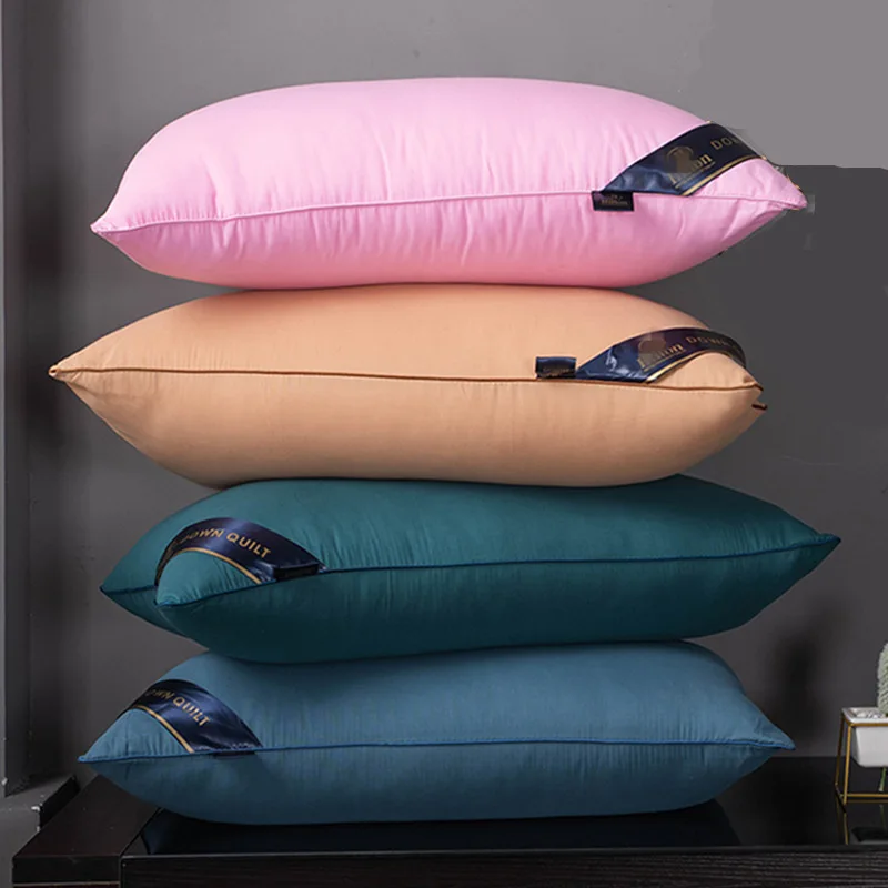 

WAZIR 48*74cm Thickened Feather Pillow Down Velvet Pillow Core Bedding Set Solid Color Pillow Inner Hotel Bedroom Home Textile