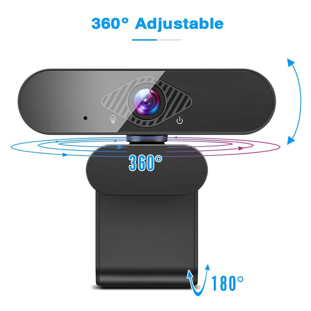 

HD 1080P веб-камера компьютерная веб-камера для ПК с микрофоном вращающиеся на 360 градусов камеры для работы в конференц-зале