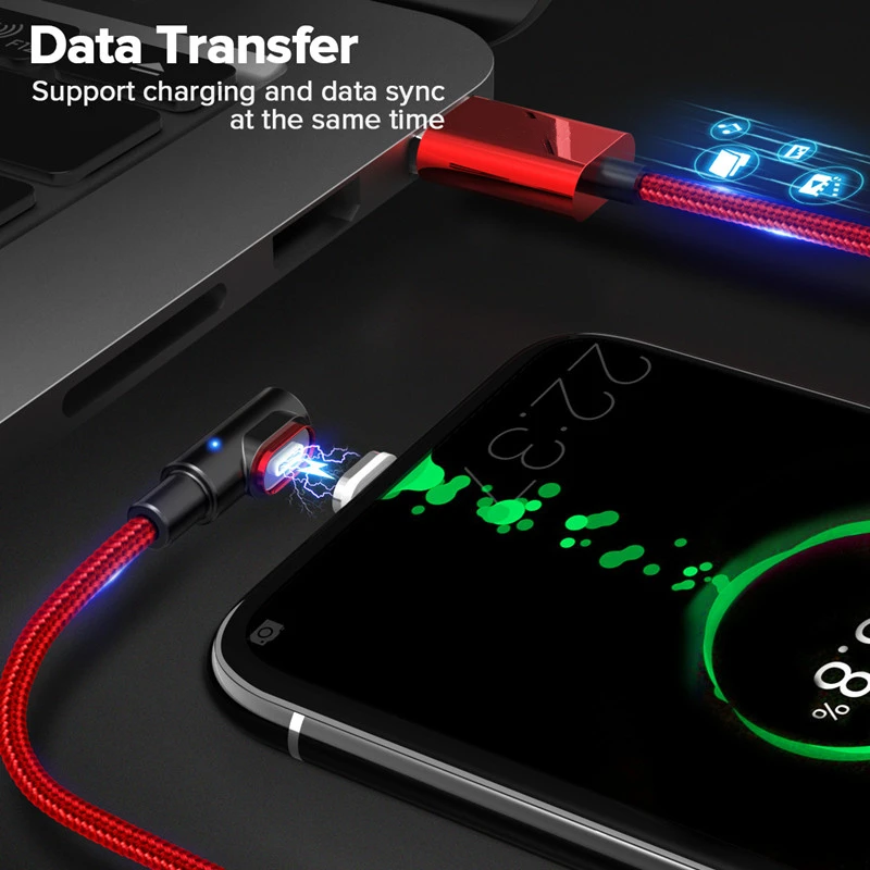 Магнитный кабель 2.5A Быстрая зарядка для IPhone XS X XR 7 Micro USB быстрое зарядное устройство Тип C магнит Android шнур телефонный кабель для samsung