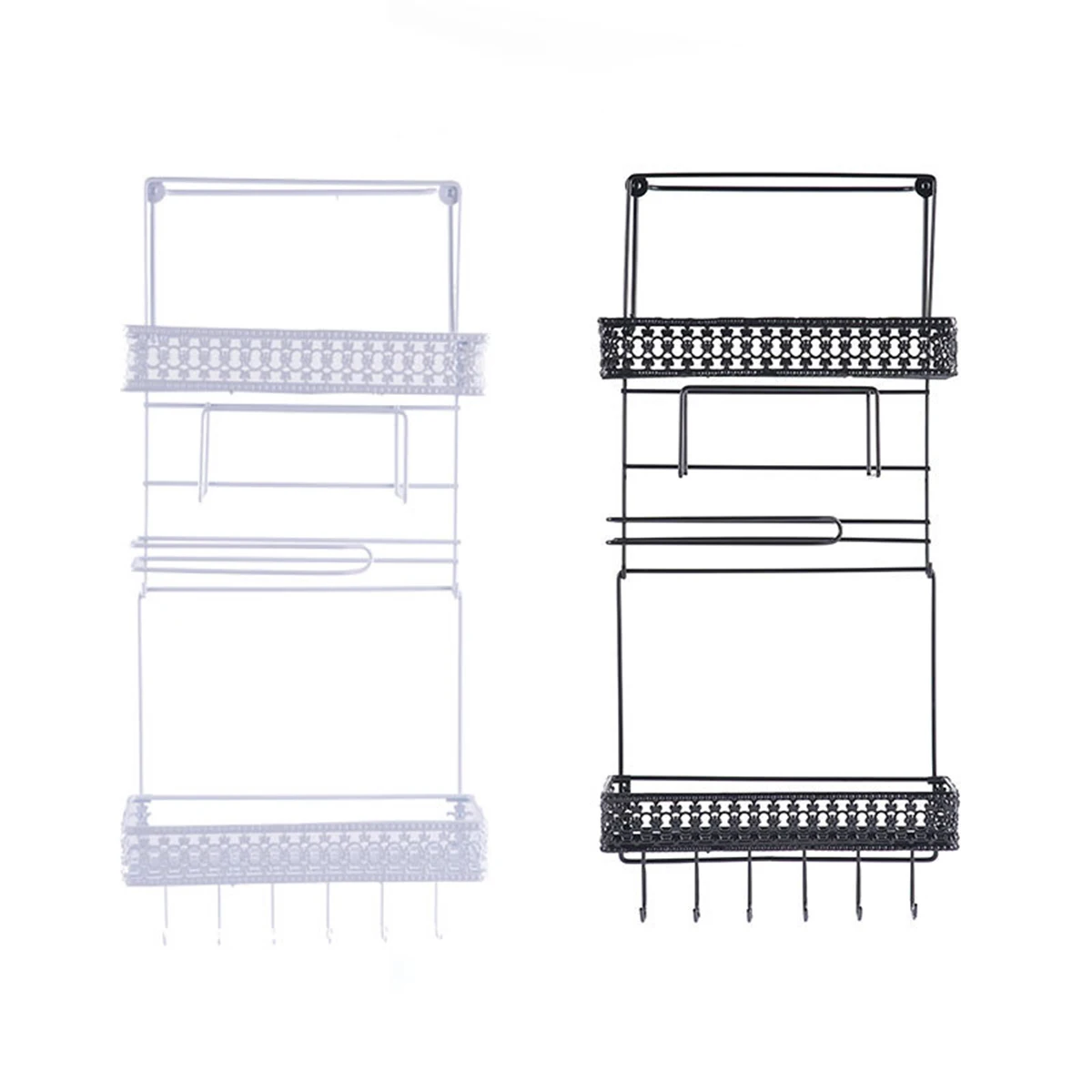 

3 layers Practical Fridge Storage Side Shelf Supplies Sidewall Holder Organizer Rack Household Hanging Multi-Layer Refrigerator