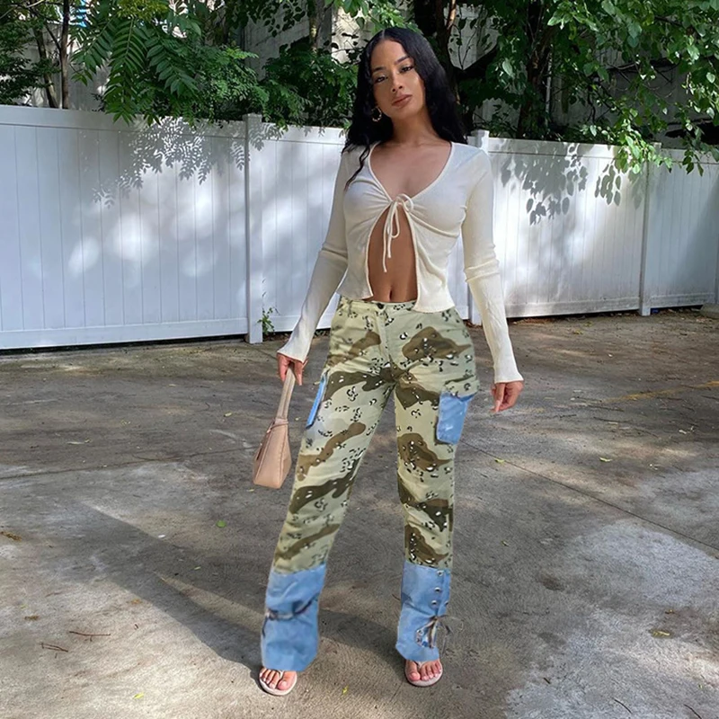 

Camouflage Denim Pencil Pants Women Spring Autumn Causal Skinny High Waist Jeans Woman Slim Fit Cowboy Trousers Calsas Femininas