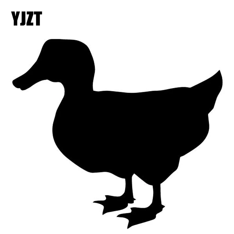 

YJZT 15.3CM*13.8CM Duck Pattern Decoarate Car Trunk Car Sticker Vinyl Decal Black/Silver C4-3000