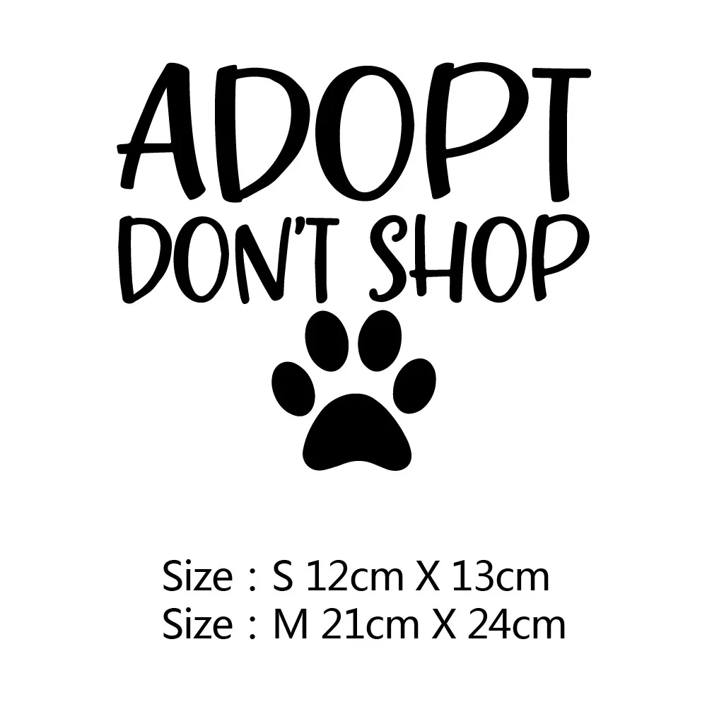 

Adopt Dont Shop Graffiti Car Sticker Funny Waterproof Cover Scratches for Windshield Bumper Window Auto Decoration PVC13*12cm
