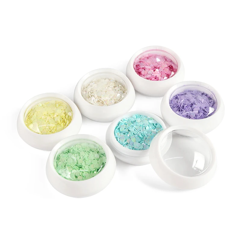 

6Pcs 3D Hexagon Chunky Glitter Nails Mermaid Sequins Mixed Sparkly Flakes Set For Polish Manicure Nail Art Decorations RK390090