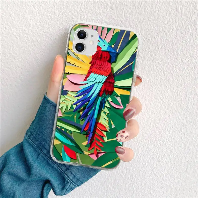 tropical jungle birds phone case for iphone 11 pro xs max 8 7 6 6s plus x 5s se 2020 xr cover free global shipping