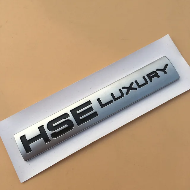 matte HSE Luxury DIY буквы эмблема значок для Range Rover SV автобиография спорт EVOQUE HSE автомобильный стайлинг переоборудование средний капот багажник логотип наклейка - Цвет: matte HSE Luxury