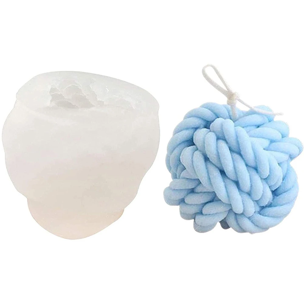 

Korean Candle Mold Yarn ball mould Korean Wax Handmade Mold Design Woolen Silicone Candle Handmade Candle Making Wax Mold