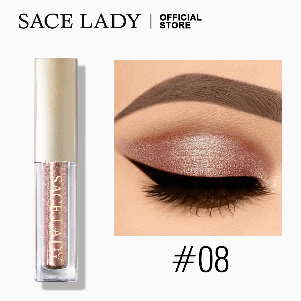 

SACE LADY Waterproof Shimmer Eyeshadow Makeup Liquid Metallic Gilitter Eye Shadow Make Up Natural Eyes Cosmetics Wholesale