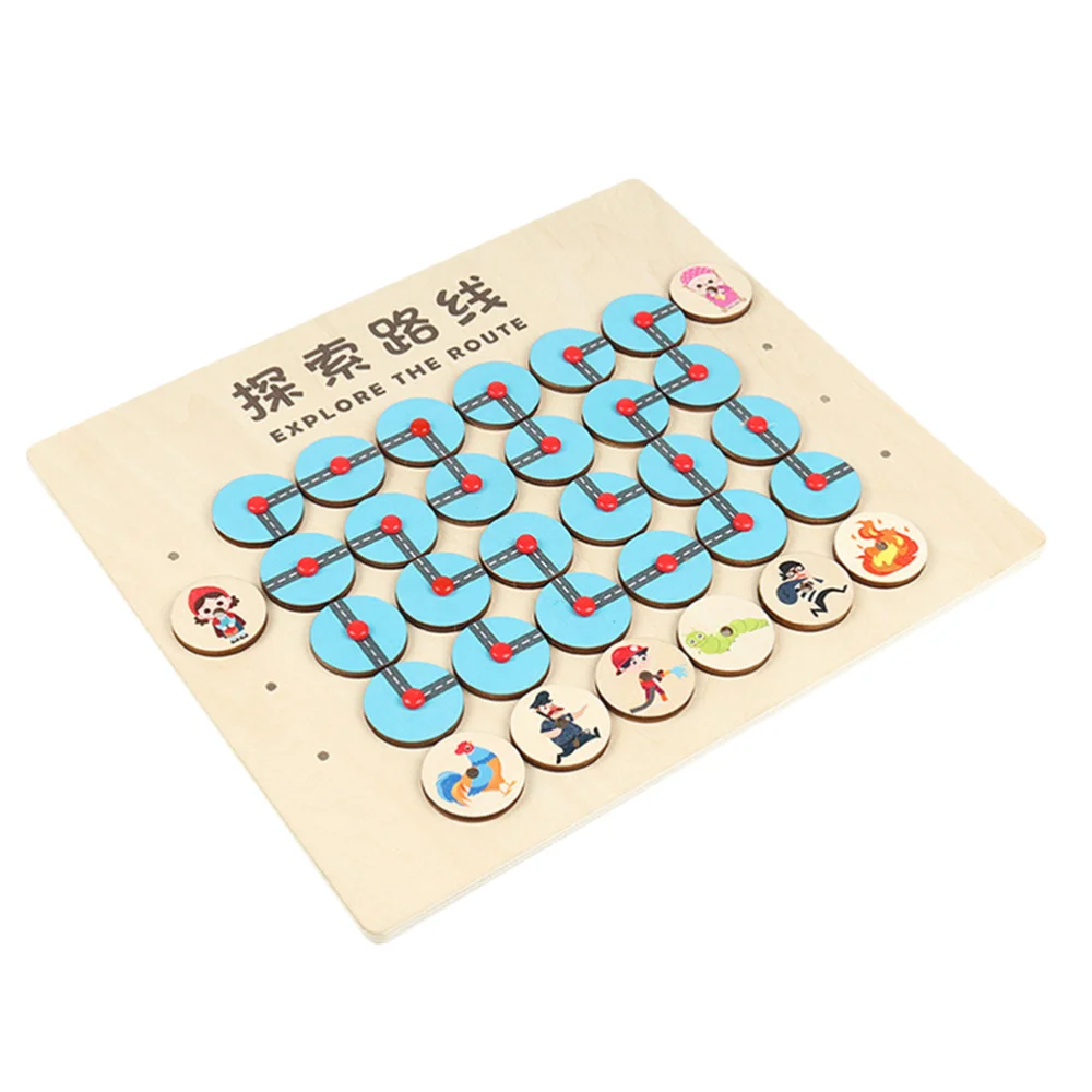 

1 Set Route Exploration Children Game Children Wooden Intelligence Game