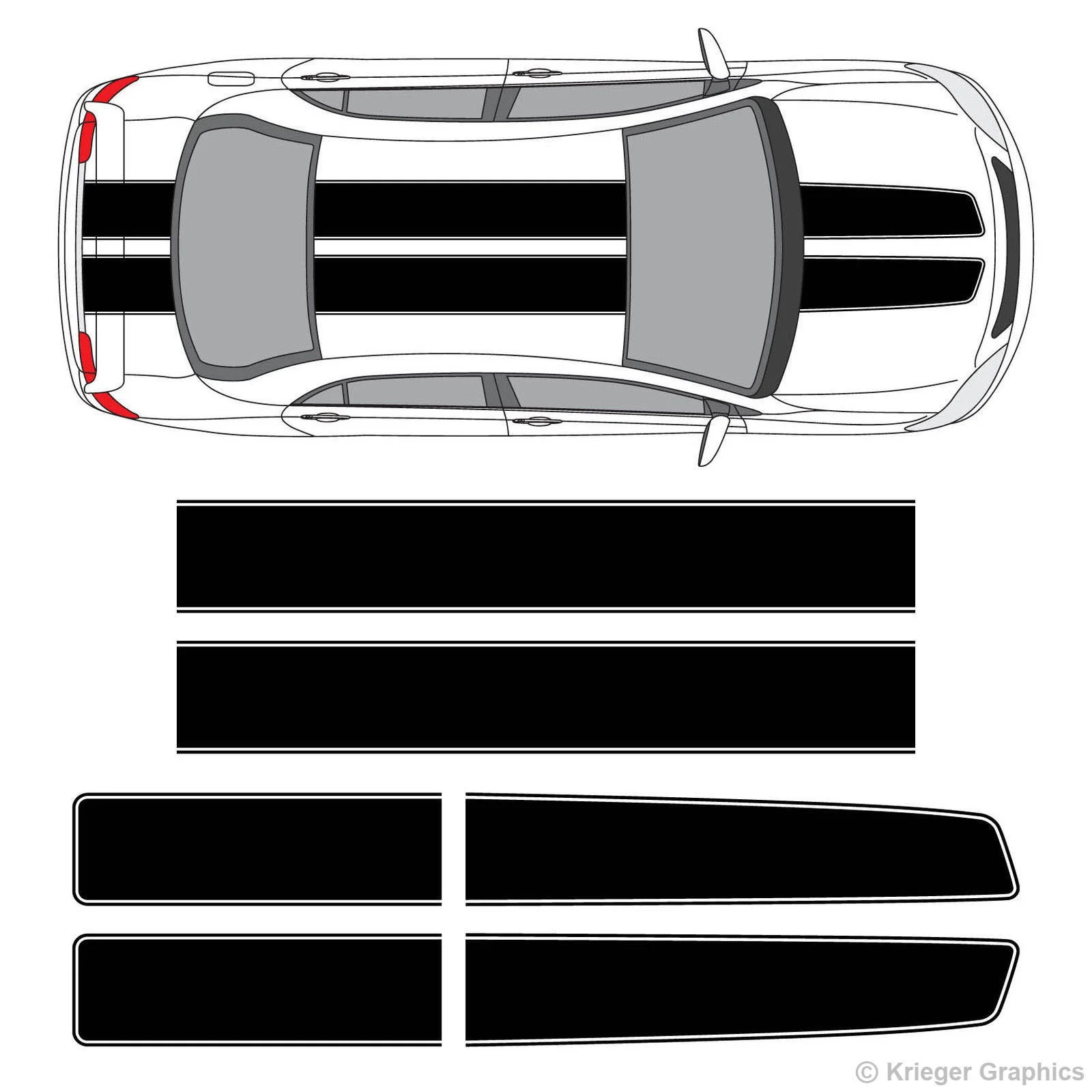 For 1Set Corolla Camry Avalon EZ Rally Racing Stripes Vinyl Decals Graphics Car styling | Автомобили и мотоциклы